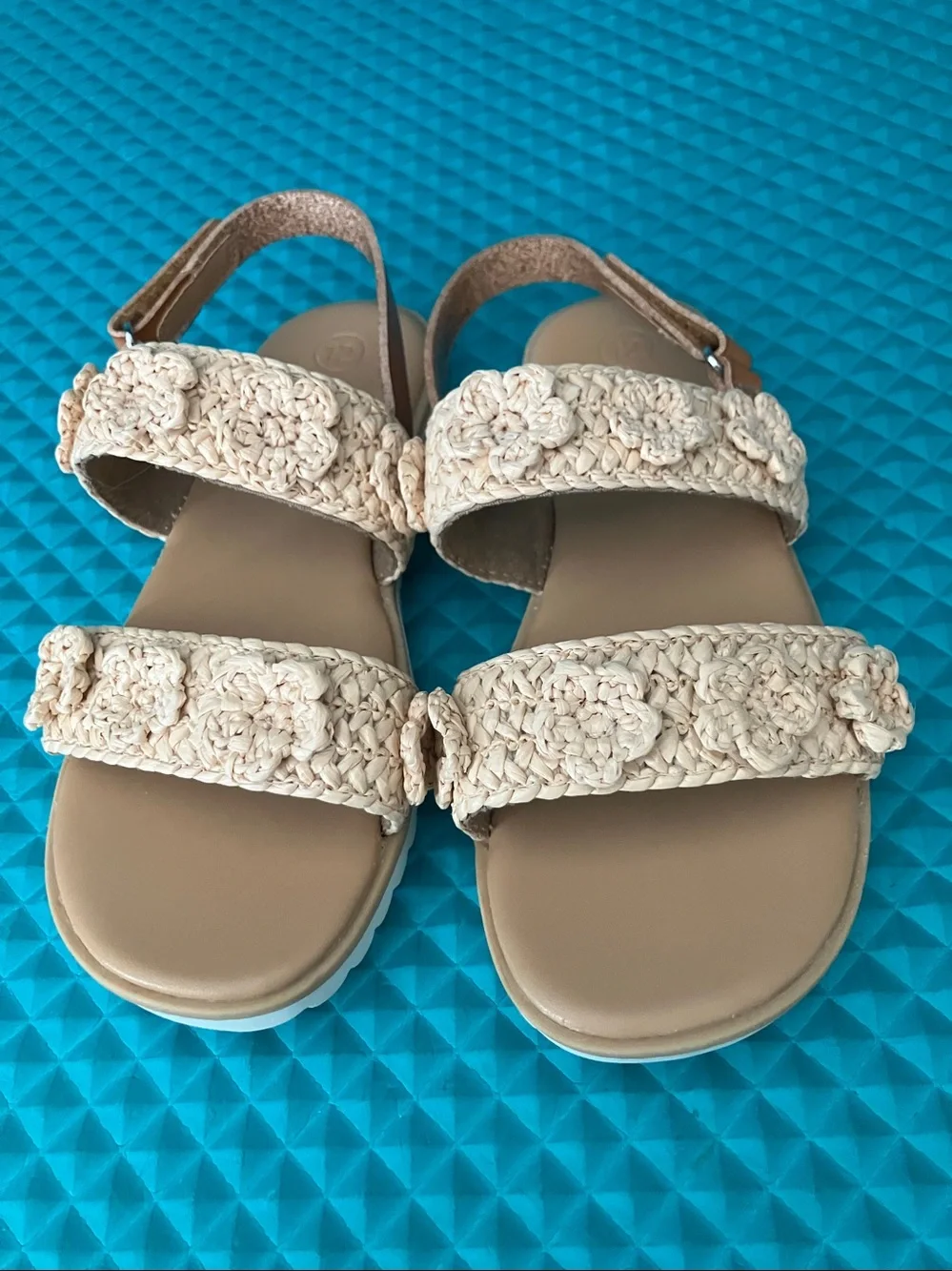 NEW CAT & JACK Toddler Girls Denitra Raffia Sandals | 12